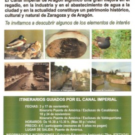 DOMINGOS DE NATURALEZA EN EL CANAL IMPERIAL DE ARAGÓN