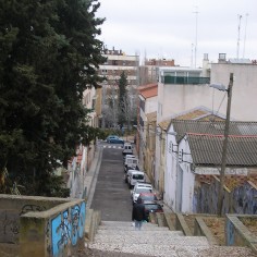 Calle Larache (Terraza E) desde el Pº del Canal (Terraza C)