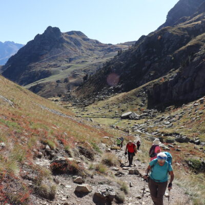 Subida por el barranco