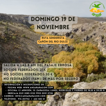 Excursión Hoz del Río Dulce