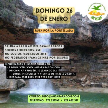 Excursión: La Portellada – 26 de enero con ANSAR