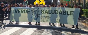 ANSAR tras la pancarta de Canal Imperial Naatural