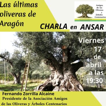 Las últimas oliveras de Aragón – Charla de Fernando Zorrilla en ANSAR
